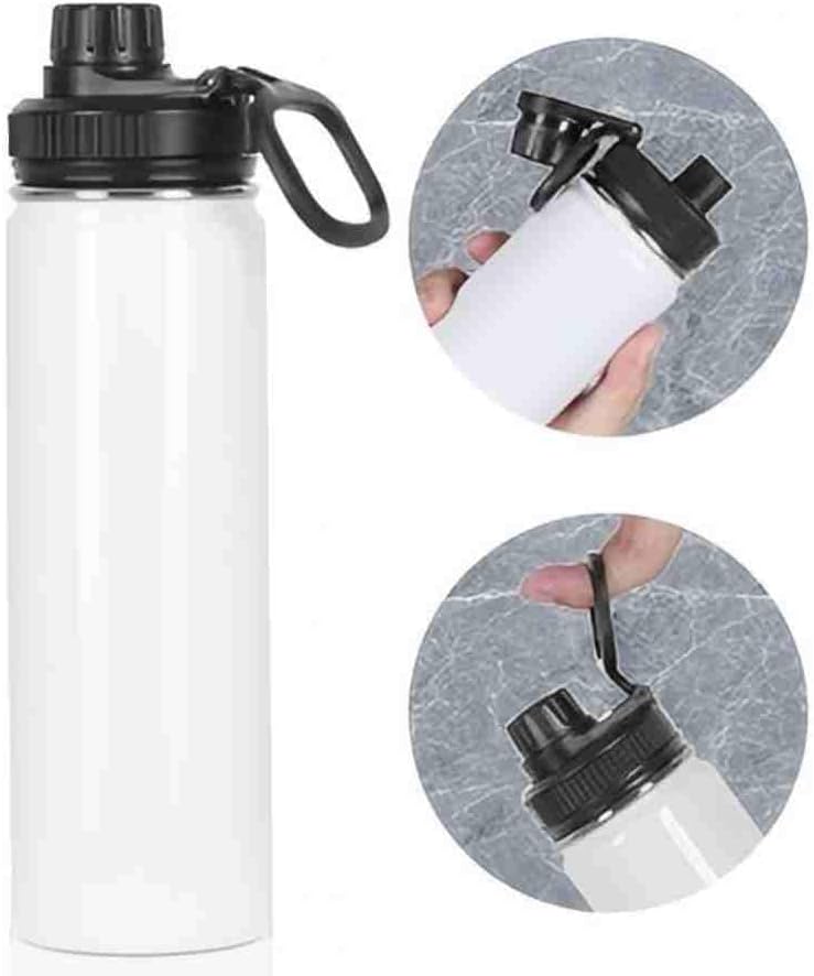 Sublimation Sports Water Bottle Blanks Bulk, 22 oz Sublimation Tumblers, Stainless Steel Double Wall Insulated Sublimation Cups with Portable Handle, Individually Boxed (8 Pack) - Image 3