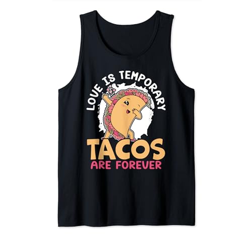 Día de San Valentín Mexicano Taco Eater Febrero 14 Corazones Día Camiseta sin Mangas
