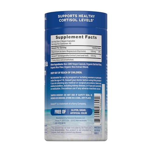 Natural Vitality Calm Ashwagandha Magnesium Capsules