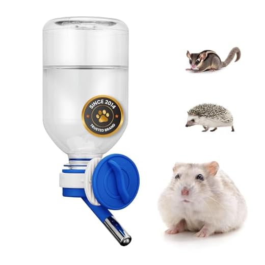 Choco Nose H125 Patented No Drip Hamster Water Bottle, Best Mini-Sized Pet Water Feeder for Hamster/Hedgehog/Sugar Glider/Rat/Mice, 11.2 oz, Nozzle Diameter, 10mm, Blue