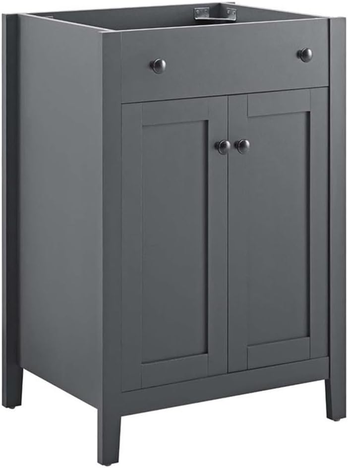 Modway EEI-3875-GRY Nantucket 24" Bathroom Vanity Cabinet in Gray (Sink Basin Not Included), 24 Inch, Grey