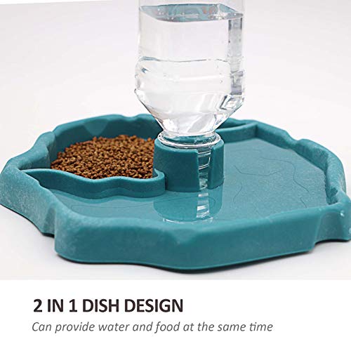 MACGOAL Automatic Reptile Feeder Reptile Food and Water Dish Bowl Reptile Water Dish with Bottle Tortoise Turtle Water… - Image 3