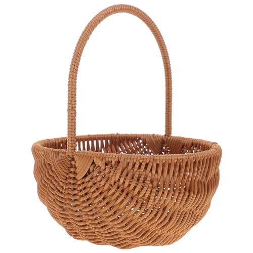 Zerodeko Cesta De Mimbre Para De Pascua Con Asa Cesta De Mimbre Cesta Tejida A Mano De Sauce Para Caza De De Pascua Regalo Almacenamiento De Golosinas Decoración Del Hogar