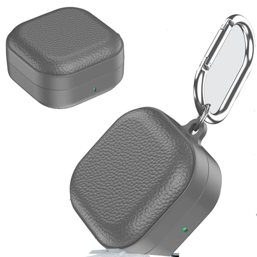 Coque Samsung Galaxy Bud 4 Pro en cuir gris premium et rigide