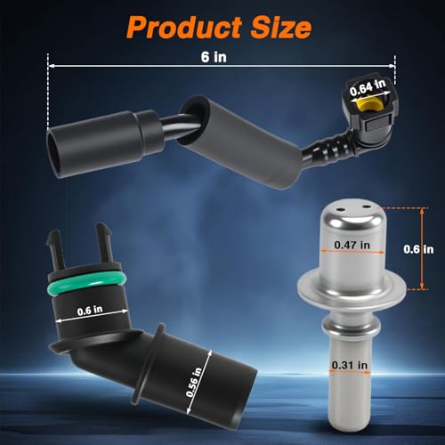 FUSCH Positive Crankcase Ventilation Valve Tube Hose and PCV Valve Fitting Adapter Connector Kit Compatible with Chevy Traverse Buick Enclave GMC Acadia 2012-2017 Replace# 12648138 12681693 12583384