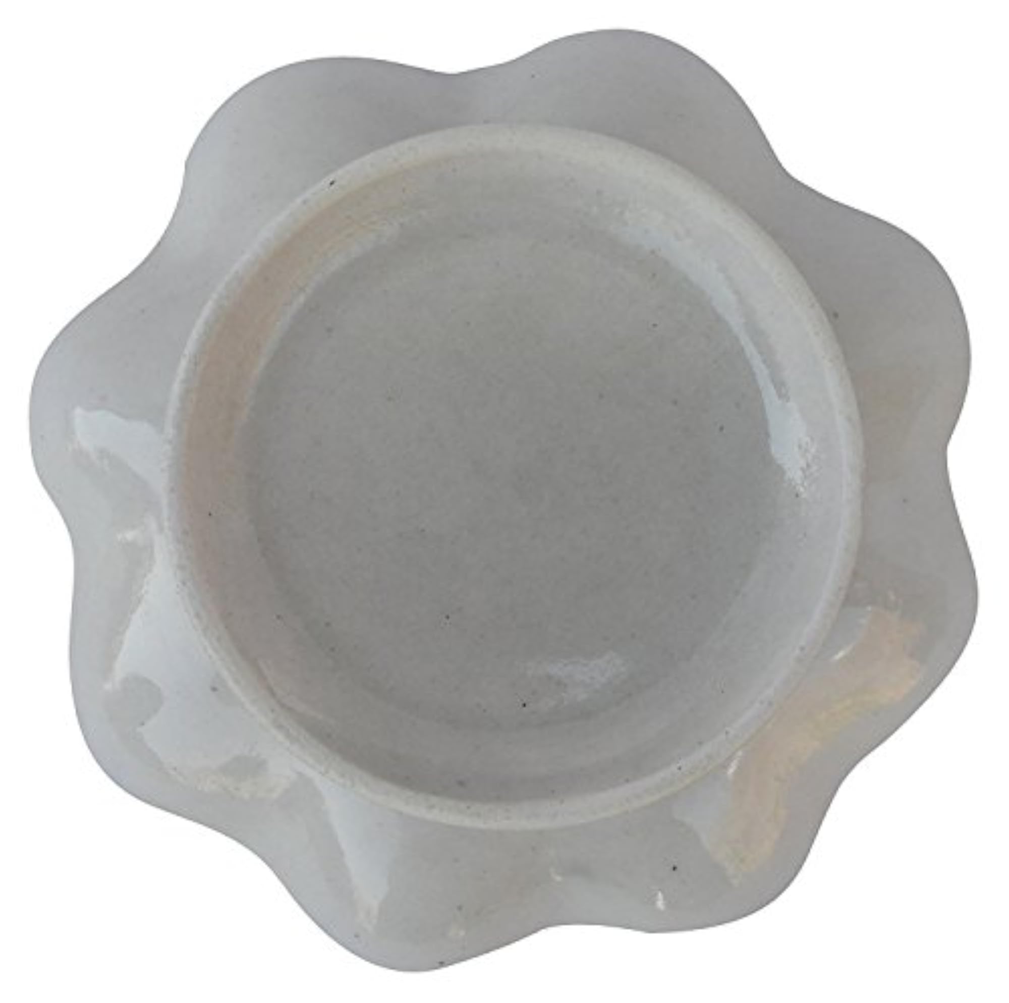 Lotus Shape Handmade Jaipur Blue Pottery Decorative Plate