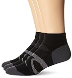 ASICS Intensity Quarter (3 Pack), Black Assorted, Medium