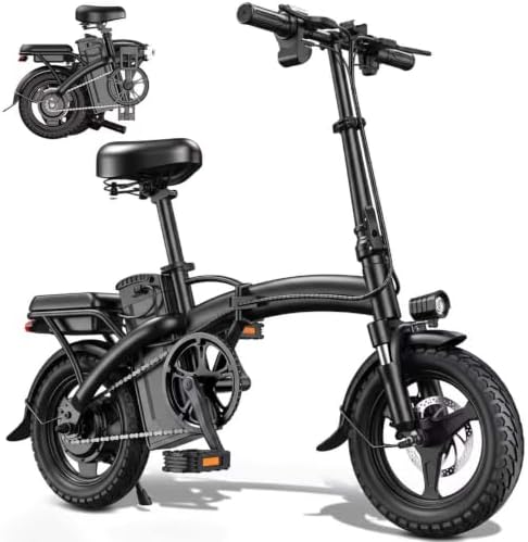 H14-A Folding Electric Bikes for Adults, Peak 1200W Foldable Electric Bike