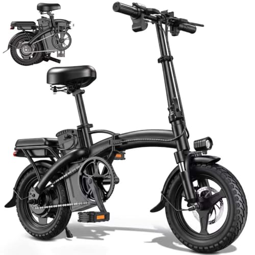 H14-A Folding Electric Bikes for Adults, Peak 1200W Foldable Electric Bike