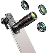 APEXEL スマホレンズセット 18倍スマホ望遠レンズ/15倍スマホマクロレンズ/0.63倍広角レンズ/198°魚眼レンズのセット 遠距離撮影やディティール撮影、壮大景色撮影や面白い撮影などあ...