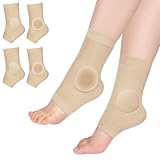 Fefod Calzini Protettivi per Caviglia con Cuscinetto in Gel, 2 Paio di Calze a Compressione Maniche in Gel, Protezione per caviglia per Pattinaggio Artistico, Pattini, Sci, Hockey, Stivali