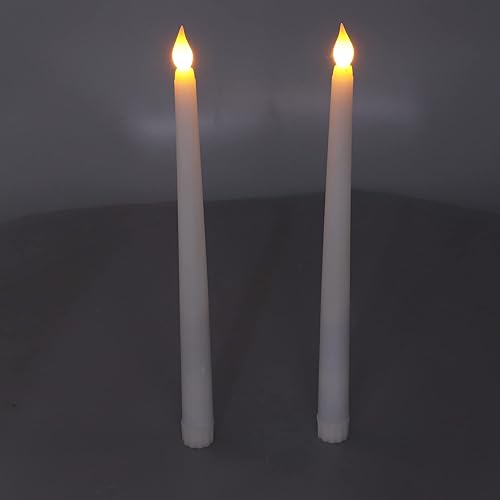 Miniatura 2 de 2 velas LED cónicas sin llama, velas de simulación de llama, velas largas para festivales, bodas, fiestas de cumpleaños, velas electrónicas