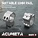 ACUMETA Bastion Scope Rings - 30mm Scope Rings Dual-Screw Clamp for 11mm Dovetail Rail, 1.1 Inch Center Height (Silver)