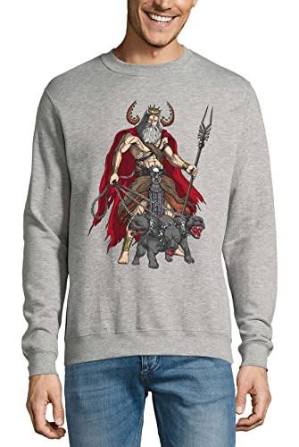 Pull en coton gris Hades avec Cerberus doux et respirant pour l'hiver