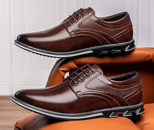 Men's Casual Dress Shoes Comfortable Fashion Dress Sneakers Men Office Classic Mens Oxfords Leather Business Casual Shoes Formal2