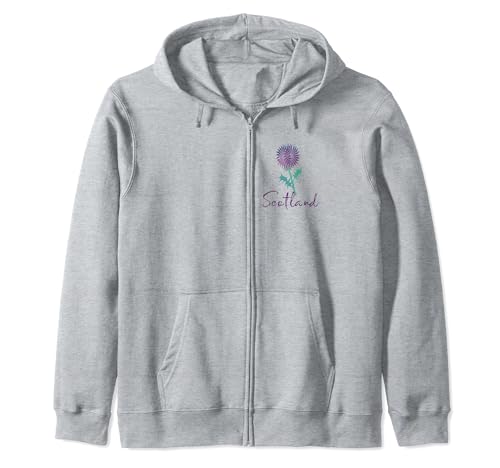 Scotland Lavender Purple Rustic Thistle Flower Scottish Zip Hoodie -  Mamaknows Scotland, 6AHKPDFDBE8