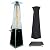 Pyramid Patio Heater, 48,000 BTU Outdoor Heater for Outside, Propane Patio Heater with Side Table, Quartz Glass Tube Heater Gas Patio Heaters for Outdoor Use, Backyard, with Wheel, Dark Black