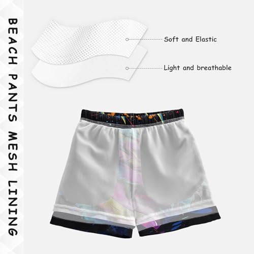 Pigsaly Boys Swim Trunks Colorful Angry Dragon Boys Board Shorts Swimsuit Swimwear Summer Bathing Suit XS4