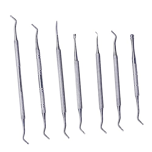 SOESFOUFU Manicure Tools Set 7pcs Nail Cuticle Remover Kit for Salon or Home Use