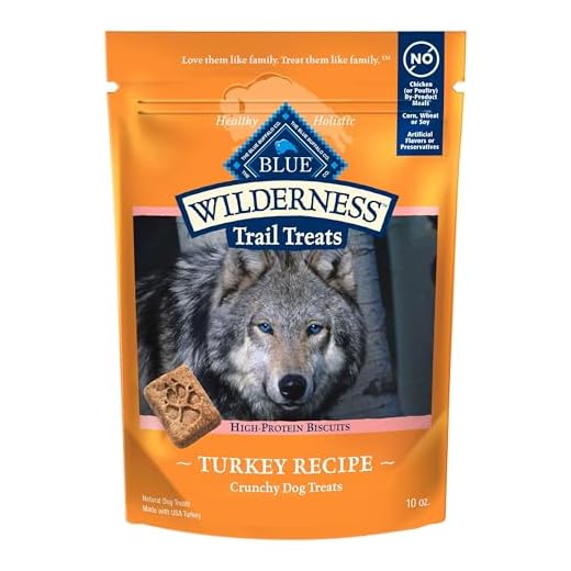 Blue Buffalo Wilderness Trail Treats High Protein Grain Free Dog Biscuits Crunchy Dog Treats, Turkey Recipe, 10-oz Bag