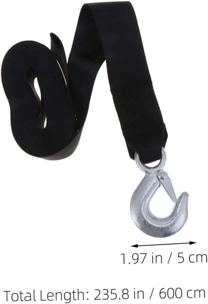 Portable Tow Rope Hook Nylon Trailer Winch Straps for Cars Suvs and Boats Capacity Elastic Material Reduction