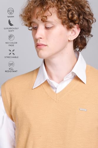 Image of V Neck Cotton Half Sweater for Man Winter Wear - Pullover Sweater for Men