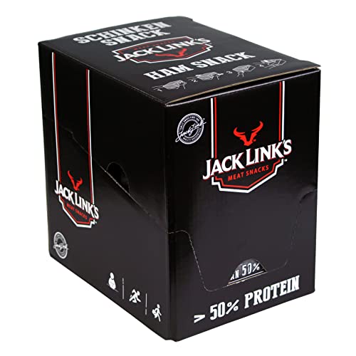 Jack Link's Ham Snack, Original Flavour, High Protein Meat Snack, Box of 12 x 25 Gram Packs
