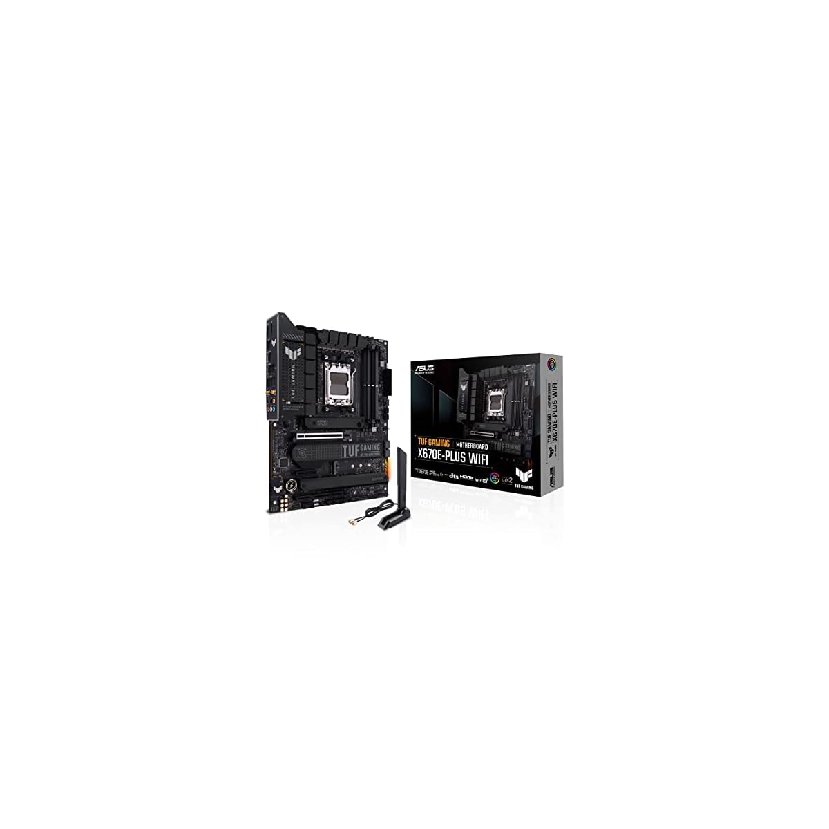 ASUS-TUF-GAMING-X670E-PLUS-WIFI-Scheda-Madre-ATX-AMD-X670-AMD-AM5-DDR5-PCI-50-Realtek-25Gb-Ethernet-WiFi-6E-80211-ax-4xM2-4xSATA-6GBs-Realtek-71-Surround-Aura-Sync-RGB-Nero