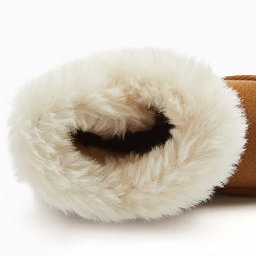 Weestep Wood Button Warm Shearling Winter Lightweight Snow Boots(13 Little Kid, Brown) #TOP3