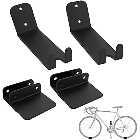 WALMANN 2 Pack Bike Pedal Hanger Wall Mount, Heavy Duty Horizontal Bike Rack for Garage Wall, Bike Display Stand for Home Holds Up to 70LBS Cover