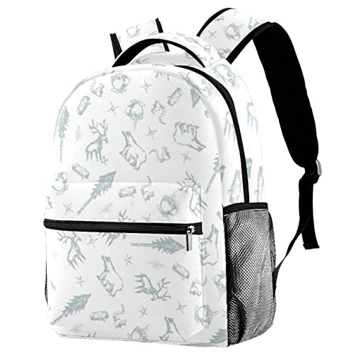Sac à dos géométrique léger et décontracté taille unique couleur 7