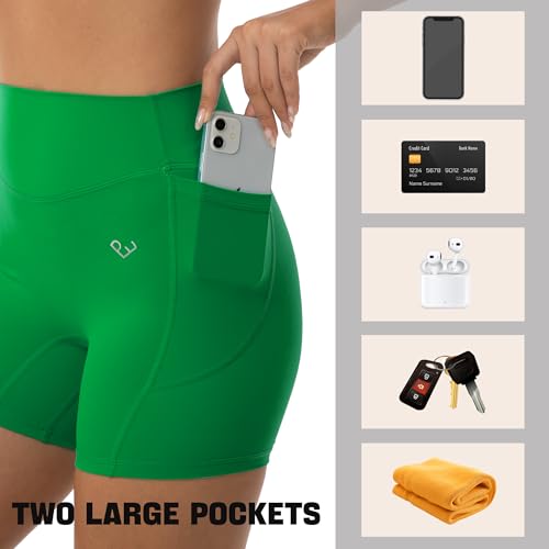 Women's Yoga Shorts with Pockets, High Waist Workout Running Gym Shorts Buttery Soft 5'' Inseam for Women4
