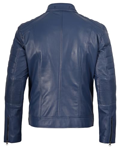 Blingsoul Real Lambskin Men's Leather Jackets - Cafe Racer Style Premium Leather Jacket Men4