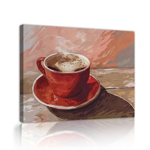 Toile murale grains de café pour cuisine et bar affiche moderne 21x30cm