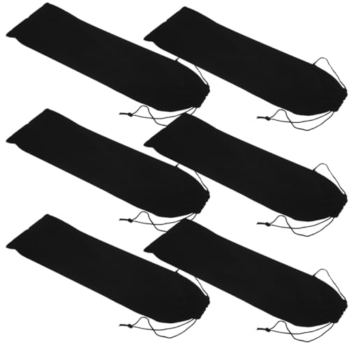 UKCOCO Lockenstabtasche 6 Stück Samtstoff Aufbewahrungstaschen Kompakt Tragbar für Reisen Outdoor Haarstylinggeräte Organizer