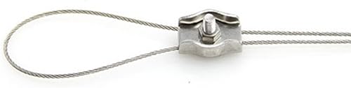 Miniatura 6 de Pinzas de cuerda de alambre de un solo perno M2 M2 Abrazadera de cable de acero inoxidable para cuerda de alambre de 1/16 "de diámetro