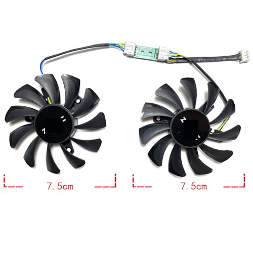 Ventilador de tarjeta gráfica ZOTAC para modelo GeForce GTX970 de 4 GB GA81O2U derecho 2