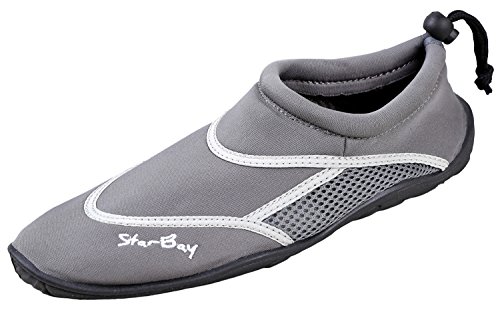 Starbay Brand Men's Athletic Water Shoes Aqua Socks Grey 9 D(M) US