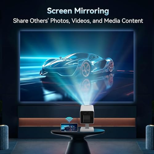 Mini ProjectorProjector with WIFI 6 and Bluetooth, 4K 1080P Support Portable Projector Movie Auto Keystone for Laptop, PC, Smartphone - Image 7