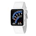 Produktbild LCLrute Mode Silikagel LED Uhr Damen Herren Futuristische Japanese Style Multicolor LED Sport Armbanduhr (Weiß)