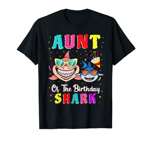 Aunt Of The Shark Birthday Family Matching Birthday Nephew Camiseta
