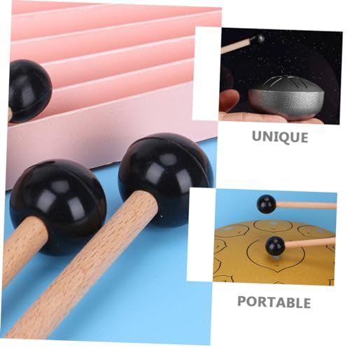 ibasenice 2 piezas baquetas de percusión con mango de madera para xilófonos, marimbas y tambores, sonido etéreo, juego cómodo y preciso para principiantes y profesionales miniatura 4