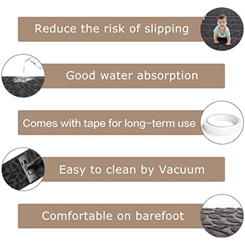 Jaoul Stair Runners For Wooden Steps Non-Slip 8" X 30" Indoor 15Pcs Stair Treads Carpets, Non-Skid Safety Rug Slip Resistant For Kids Elders And Pets (Dark Gray, 15Pc) #TOP3