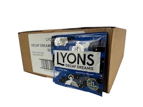 Lyons Decaf Dreams Coffee Bags 50 x 7g (50 Individually Sealed Bags)