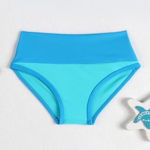 Image of Little Girl Swimsuit Casual Swimwear Kids Two Piece Color Block Bathing Suits Beach Bikini Set 3-12Years