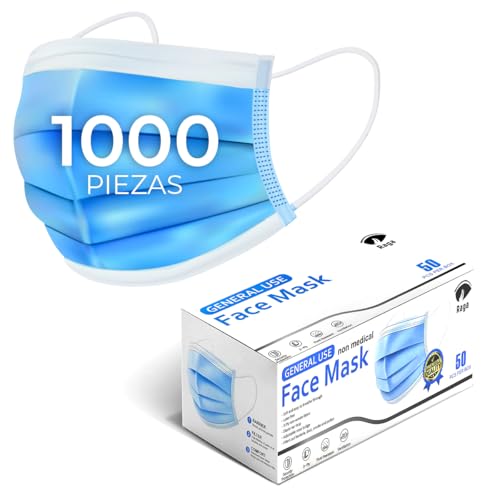 cubrebocas azul Marca Raganet