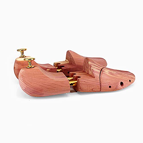 2 Piezas/Lote Cedro Rojo Madera Zapato de Hombre Árboles de Longitud Ajustable y Ancho Zapato Shaper Herramienta de Cuidado de Zapato Mejor Forma Antiarrugas hormas para Zapatos 649