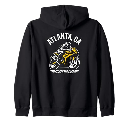 Diseño de carreras de motocicletas Atlanta GA Sport Bike Sudadera con Capucha