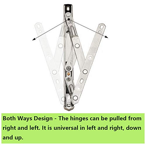 Rannb Casement Window Hinges 12 Inch Stainless Steel Friction Stay Hinges - 2pcs by Rannb - Image 5