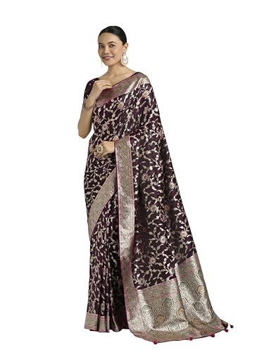 Simple and Stylish Outfit Ideas for Ganesh Pandal 2025 26 Monjolika Fashion Women's Zari Weaving Banarasi Satin Silk Saree ...